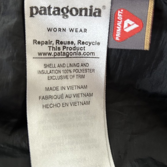 Patagonia Jacket Womens Large Black Nano Puff PrimaLoft Puffer Full Zip PSYBAR - Picture 5 of 16
